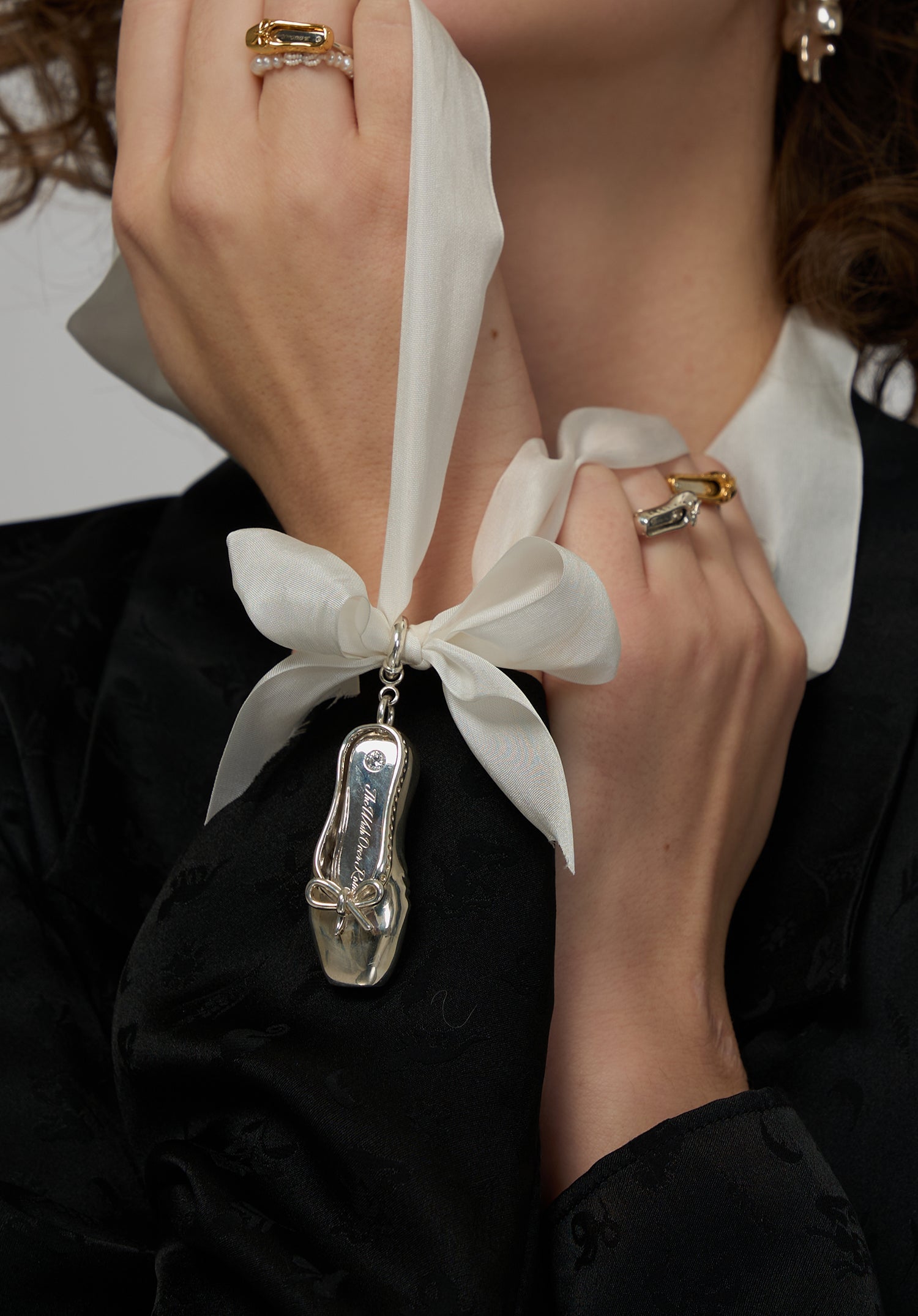 Ballet Shoe Pendant Necklace