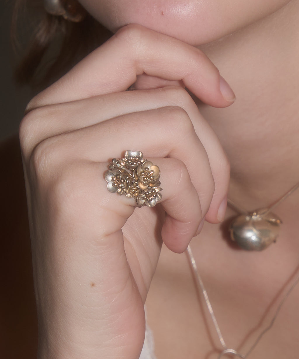 Triple Flower Ring