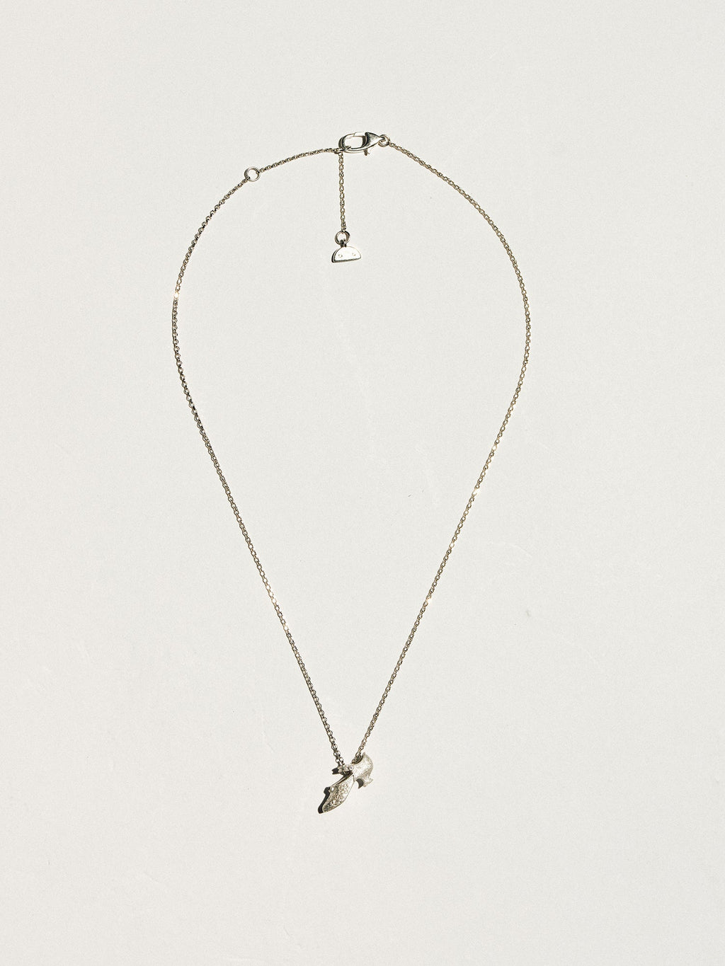 Vintage Mary Jane Shoe Necklace Adorned with Pearls