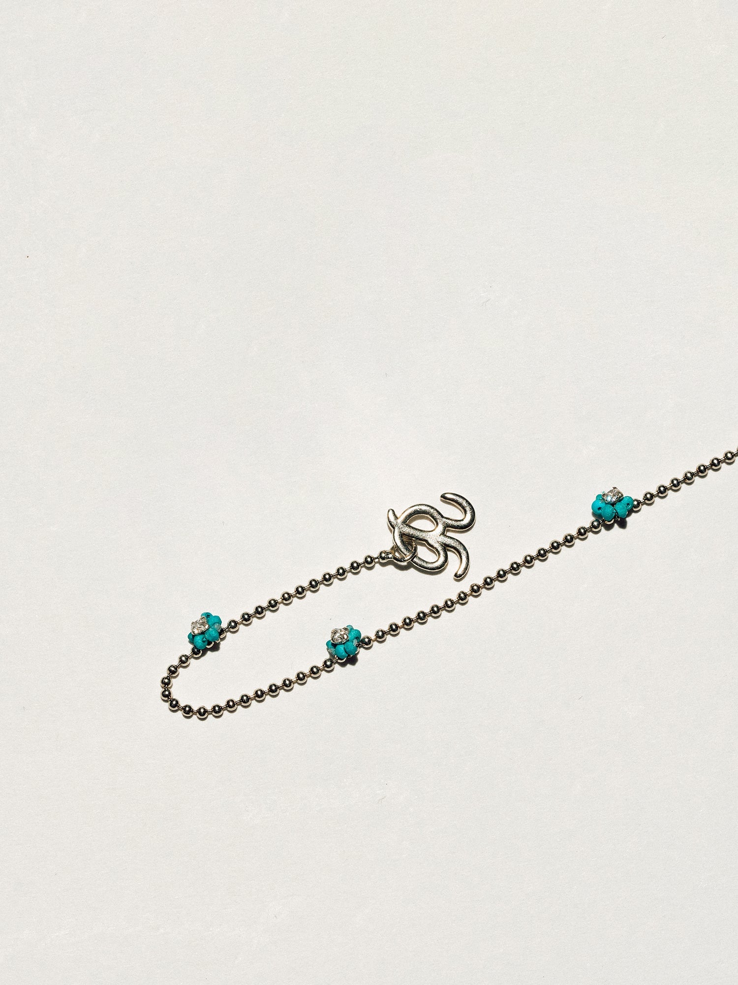 Vintage Mary Jane Shoe Long Necklace – Turquoise Variation