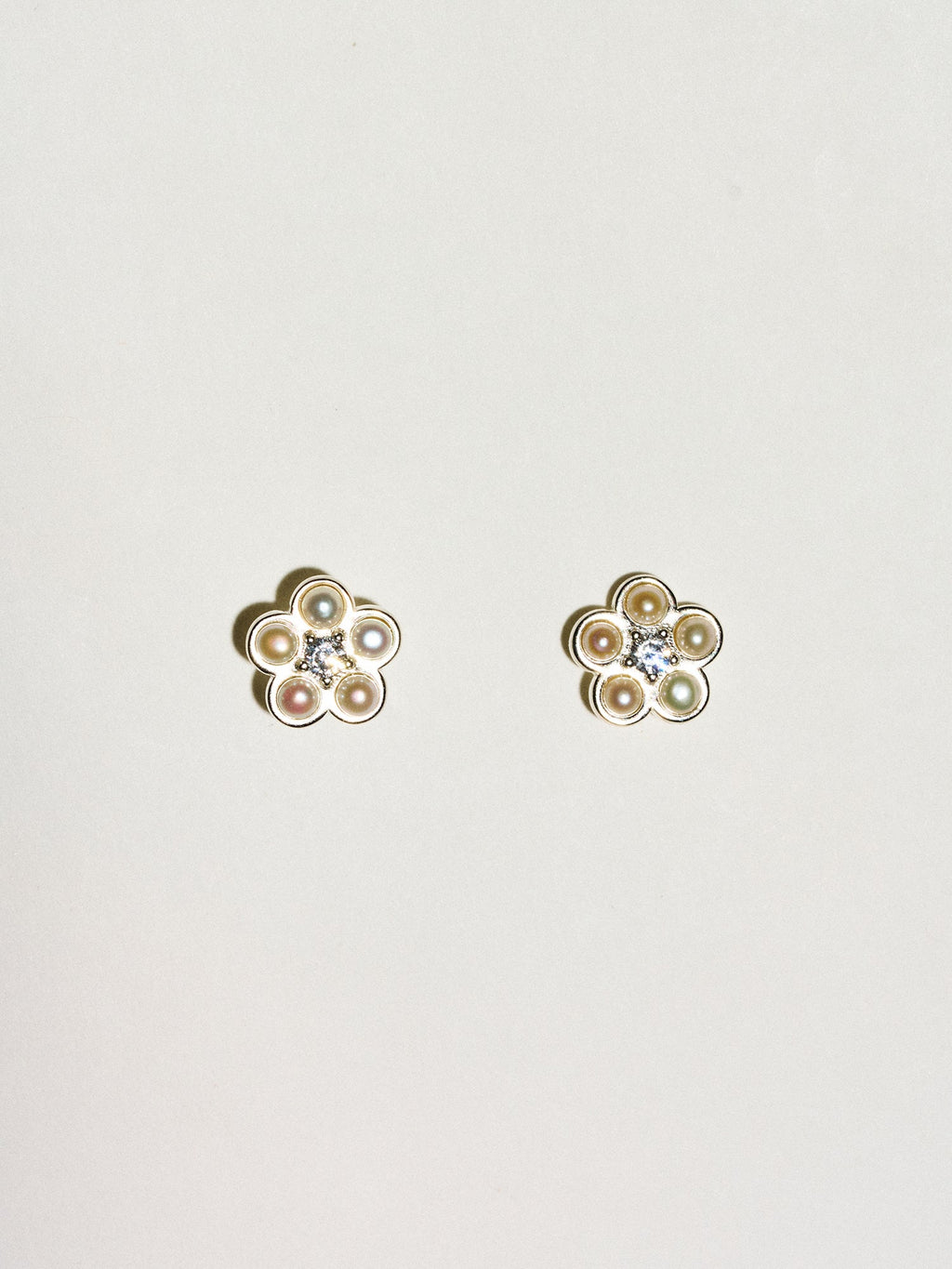 Matte Pearl Blossom Earrings