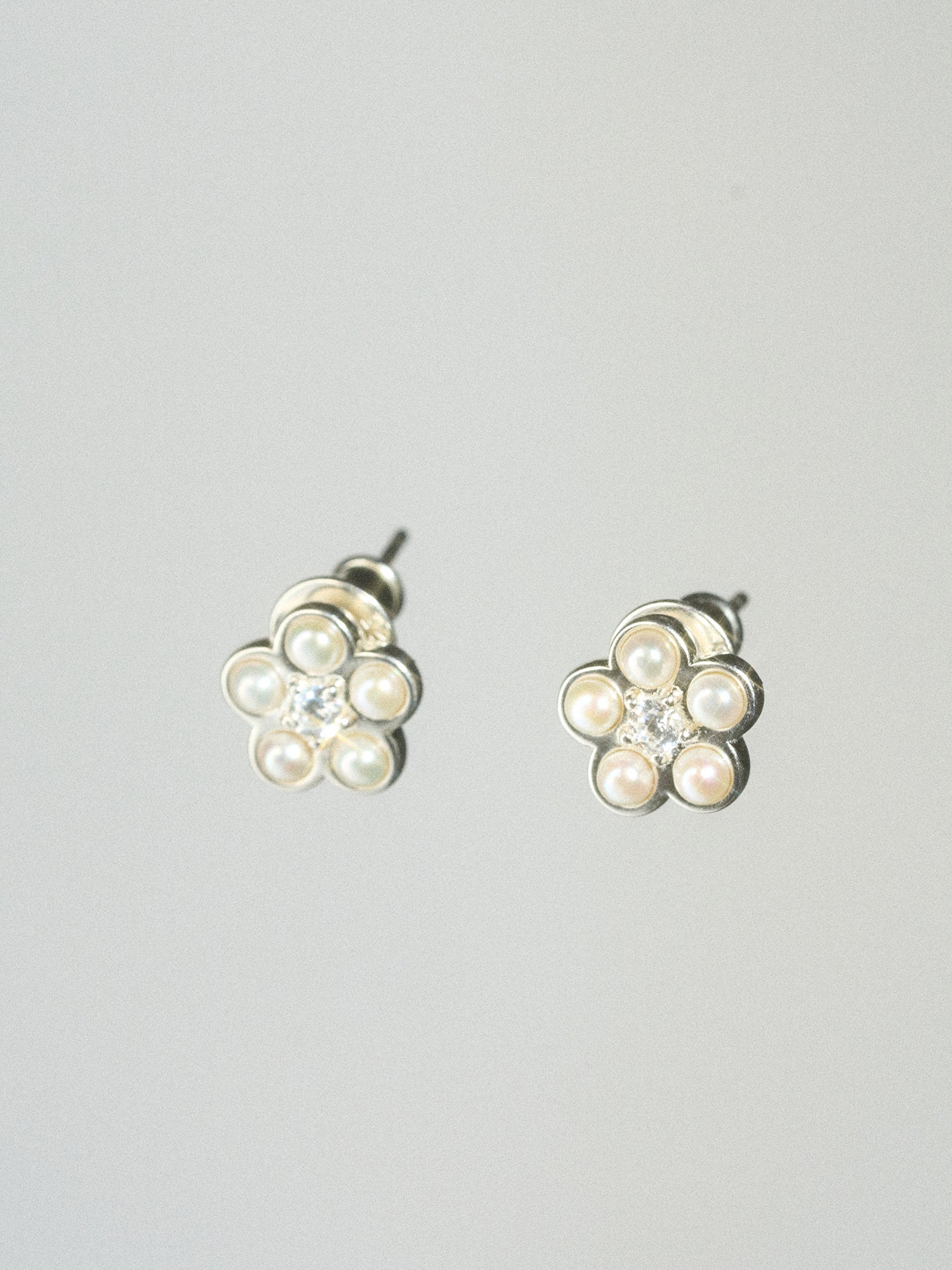 Matte Pearl Blossom Earrings