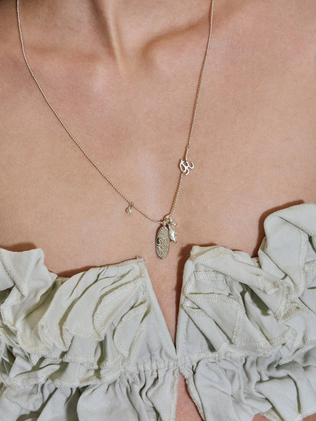 Vintage Mary Jane Shoe Long Necklace