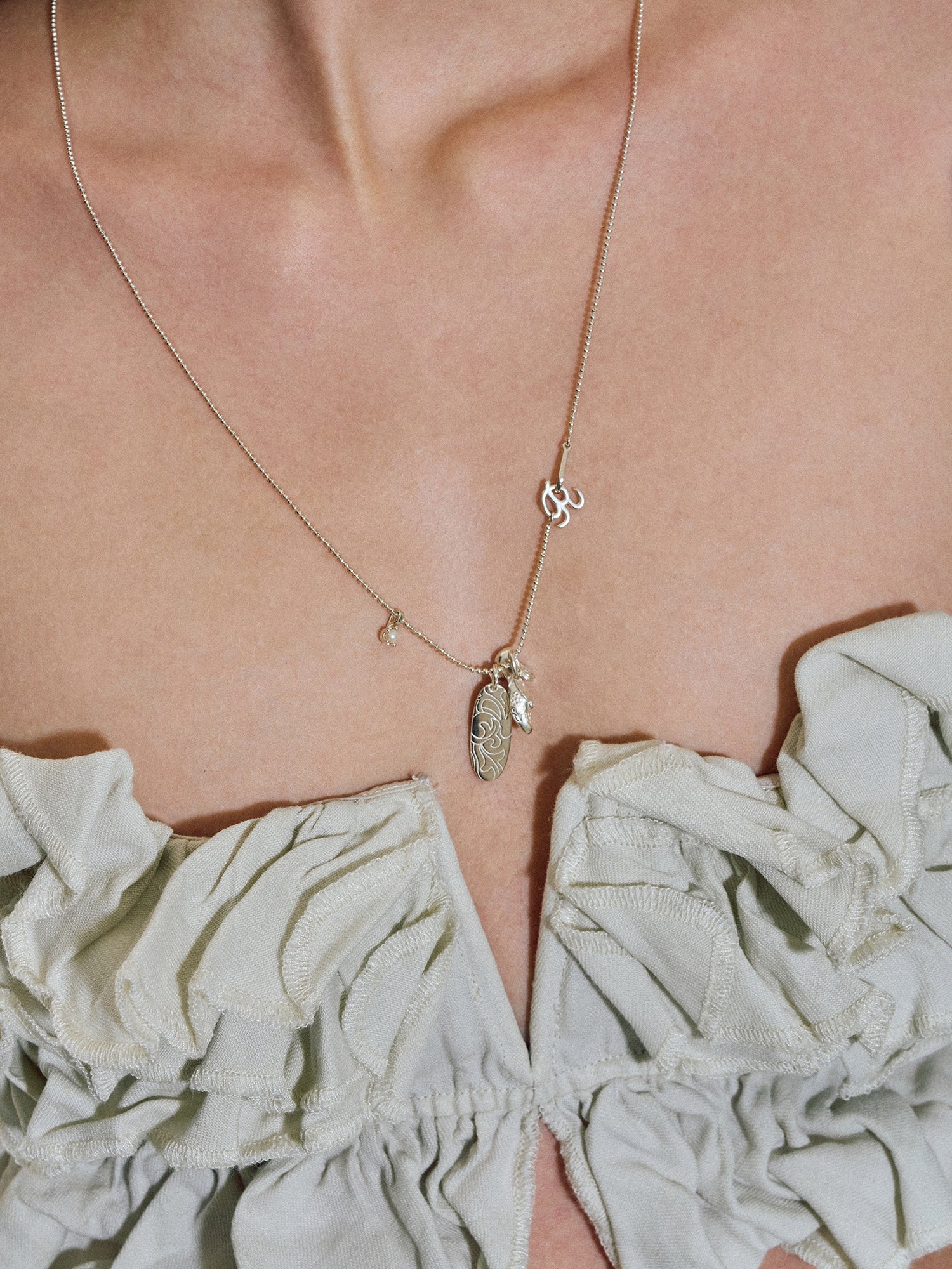 Vintage Mary Jane Shoe Long Necklace