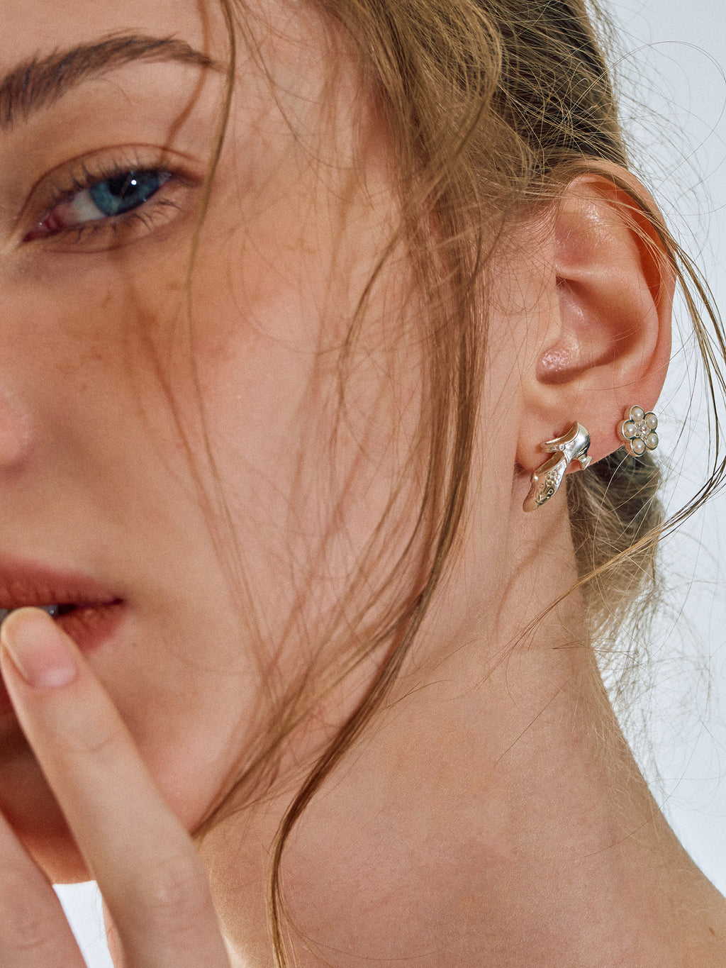 Matte Pearl Blossom Earrings