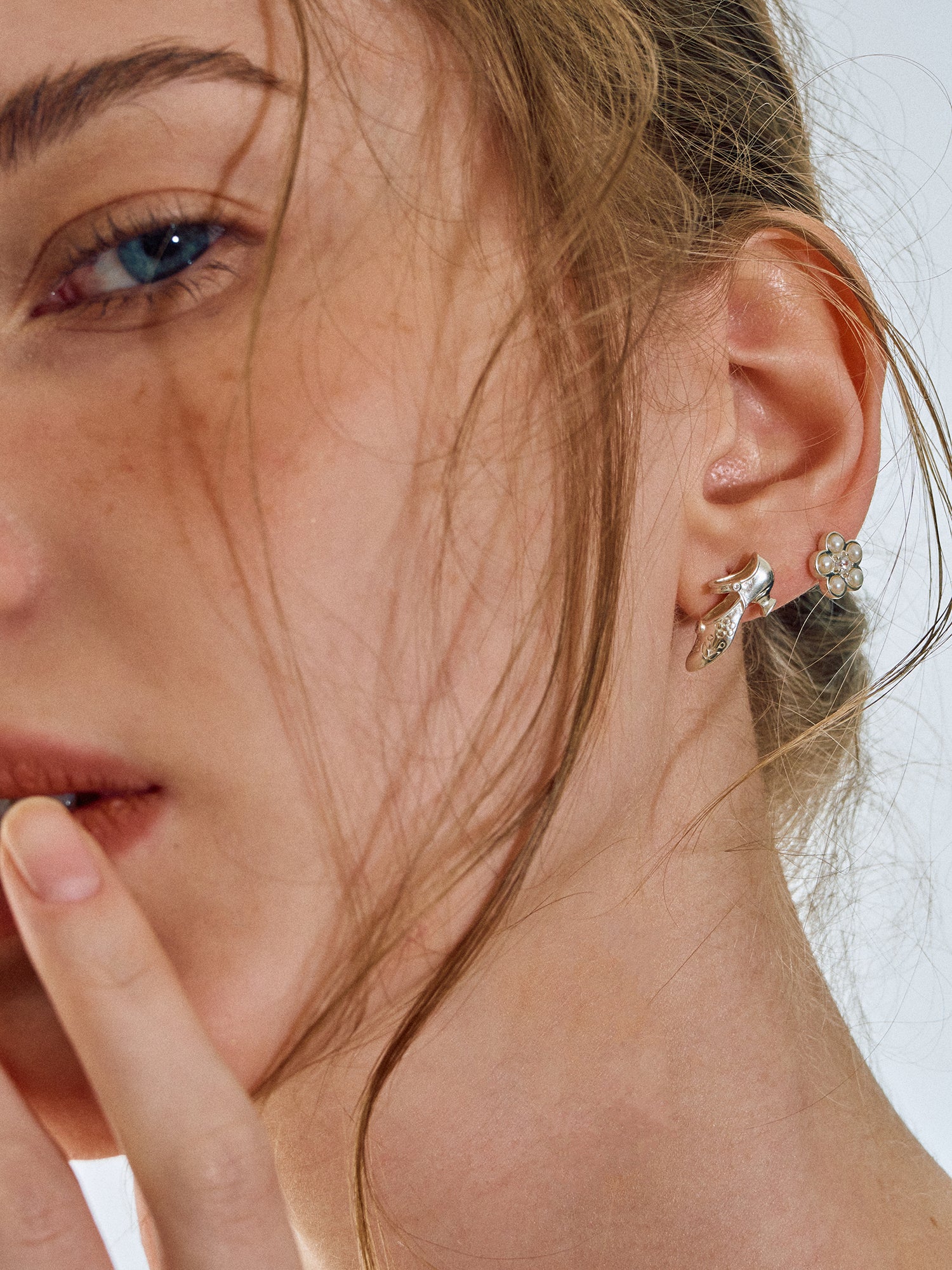 Matte Pearl Blossom Earrings