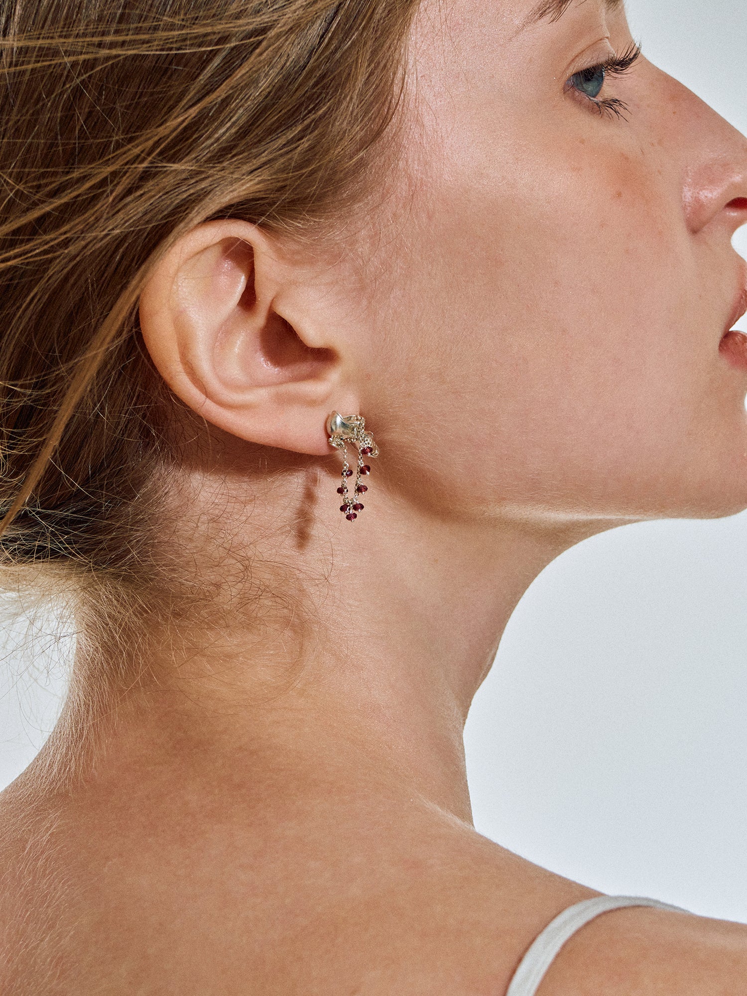 Vintage Mary Jane Shoe Earrings – Garnet Variation