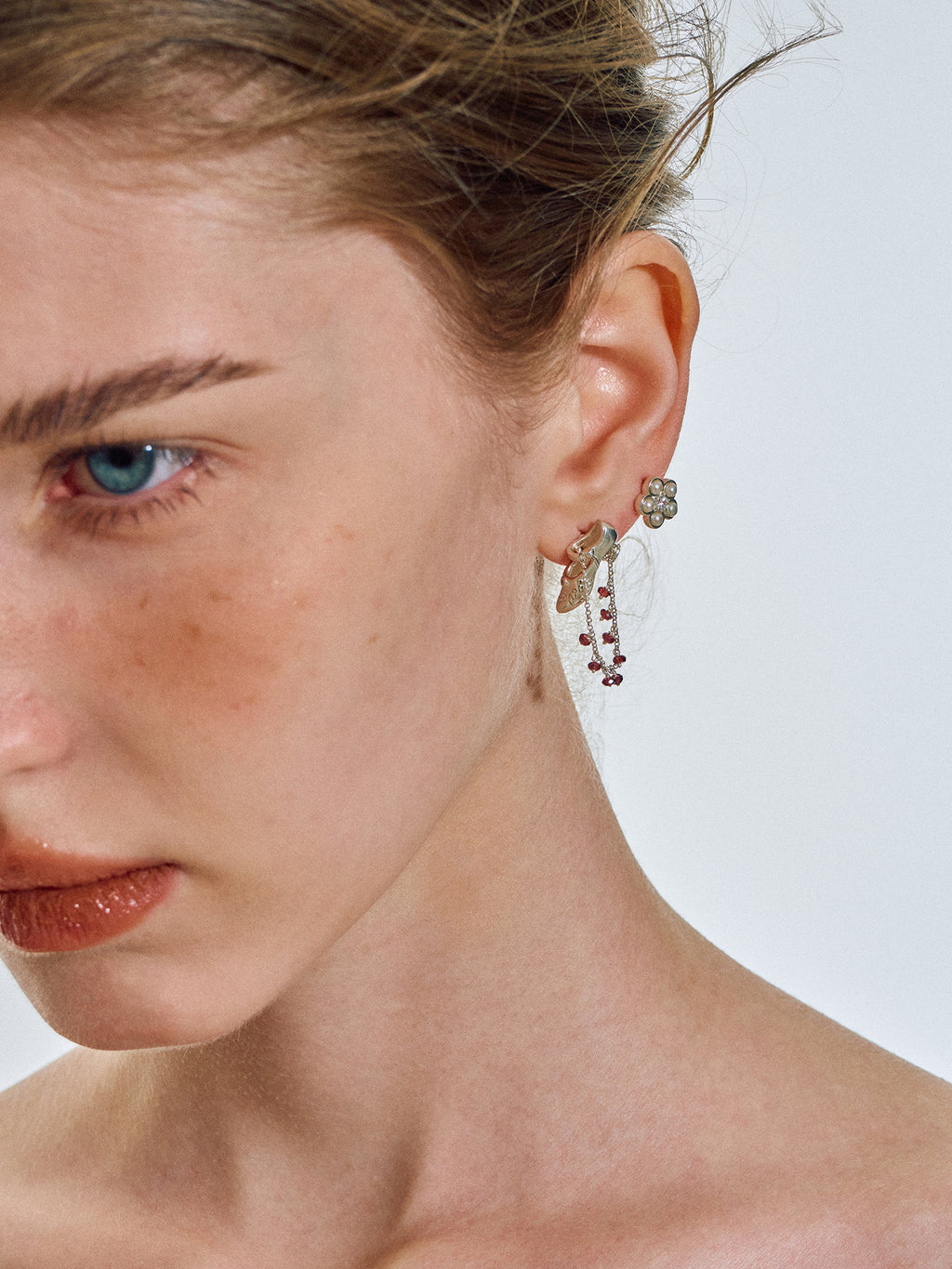 Vintage Mary Jane Shoe Earrings – Garnet Variation