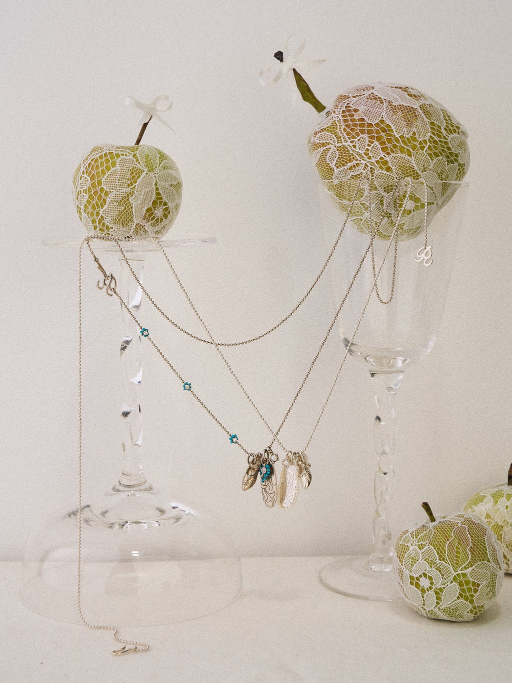 Vintage Mary Jane Shoe Long Necklace – Turquoise Variation