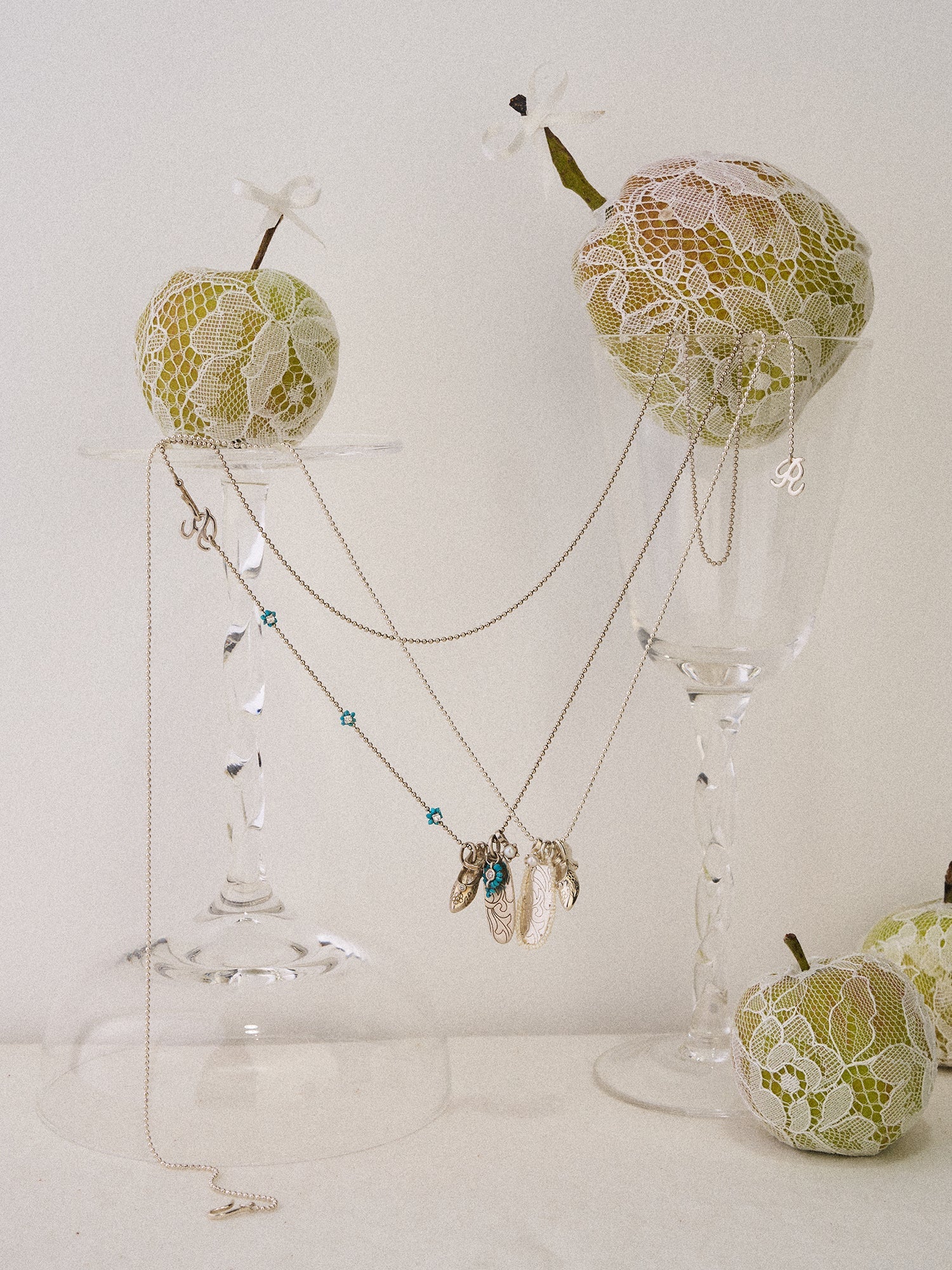 Vintage Mary Jane Shoe Long Necklace – Turquoise Variation