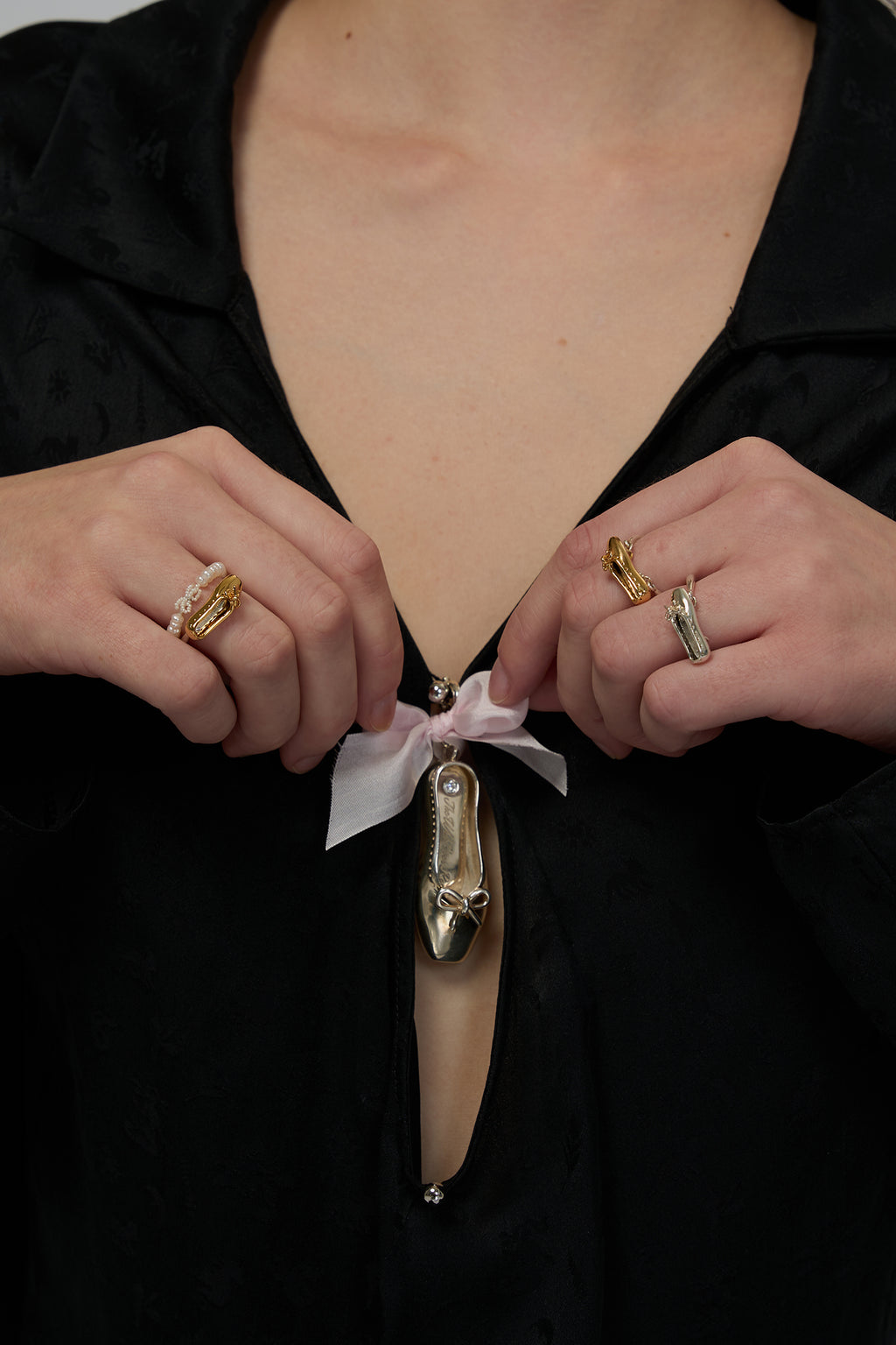 Ballet Shoe Pendant Necklace