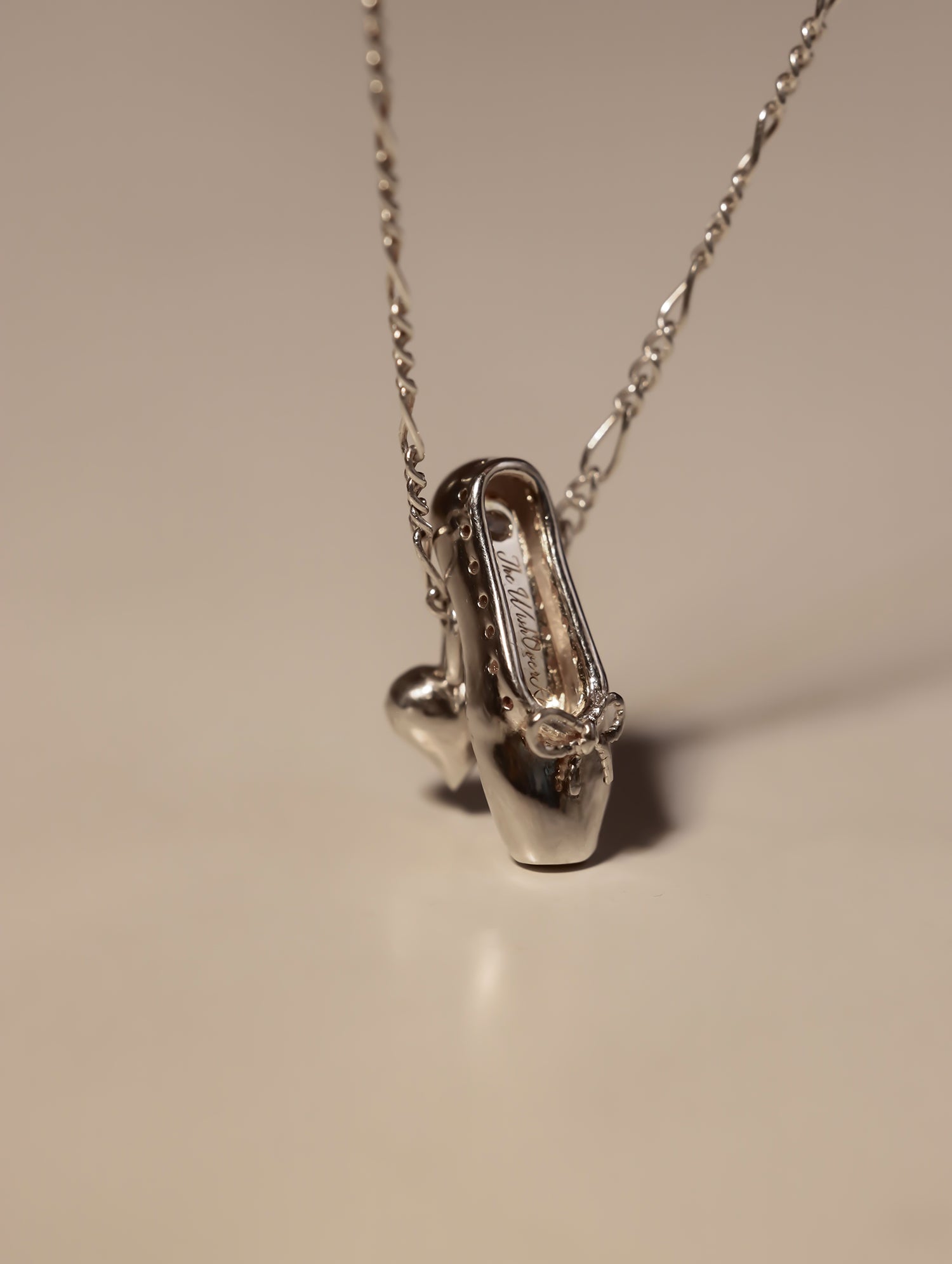 Ballet Shoe Necklace in S925 Silver