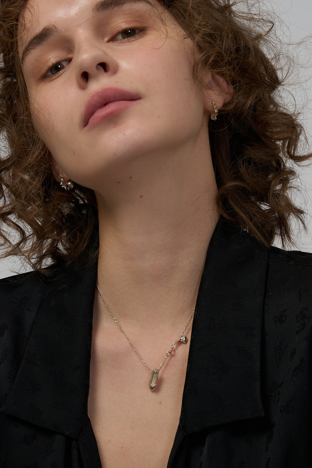 Ballet Shoe Necklace in S925 Silver