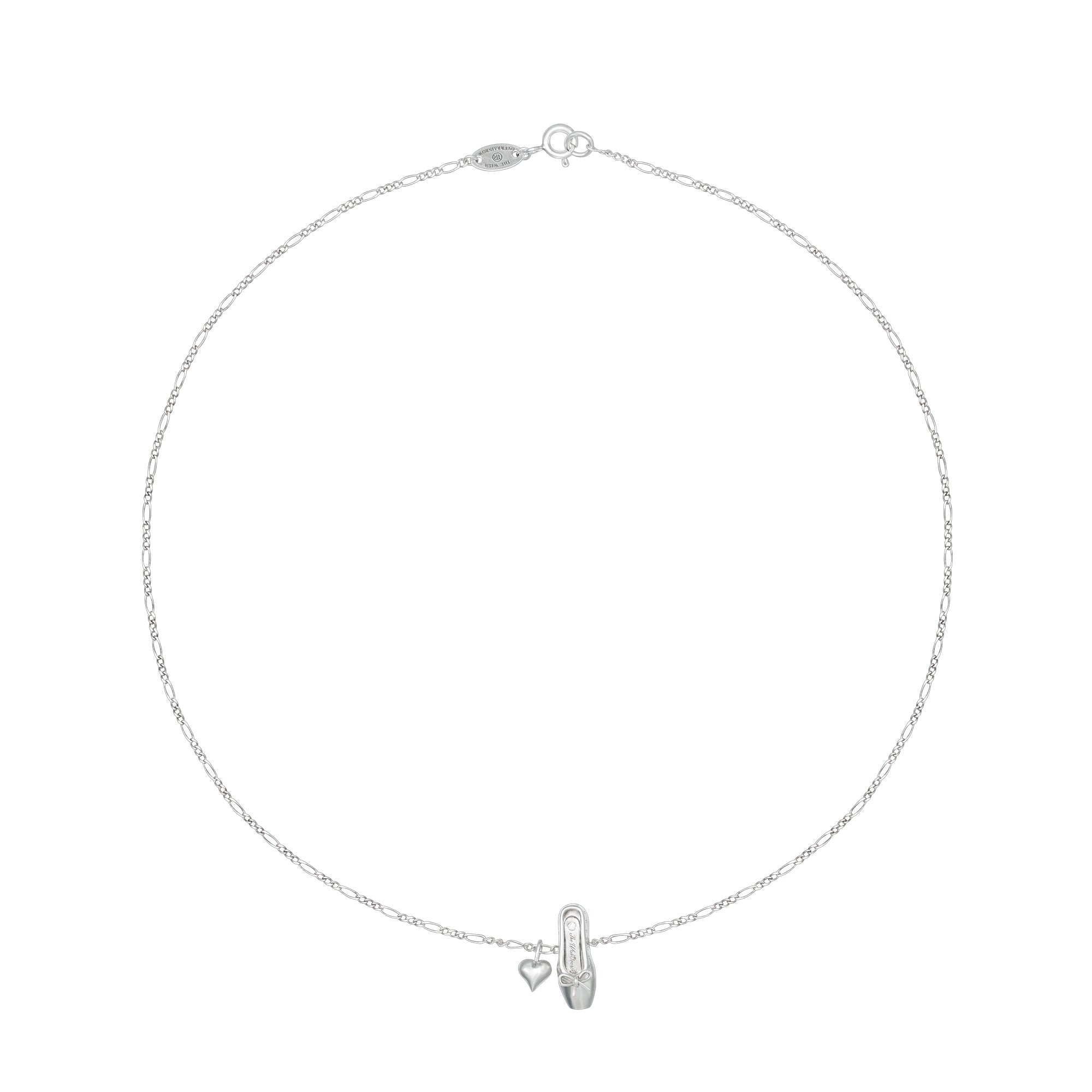 Ballet Shoe Necklace in S925 Silver