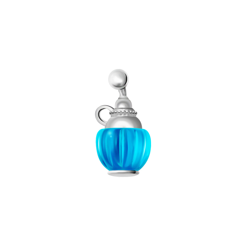 Blue Perfume Bottle Necklace