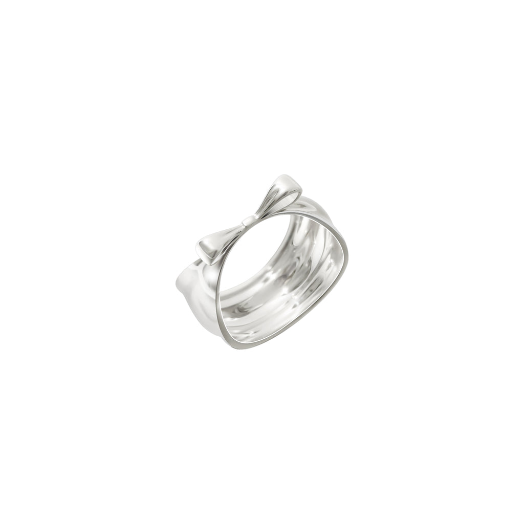 Bowtie Band Ring in Silver