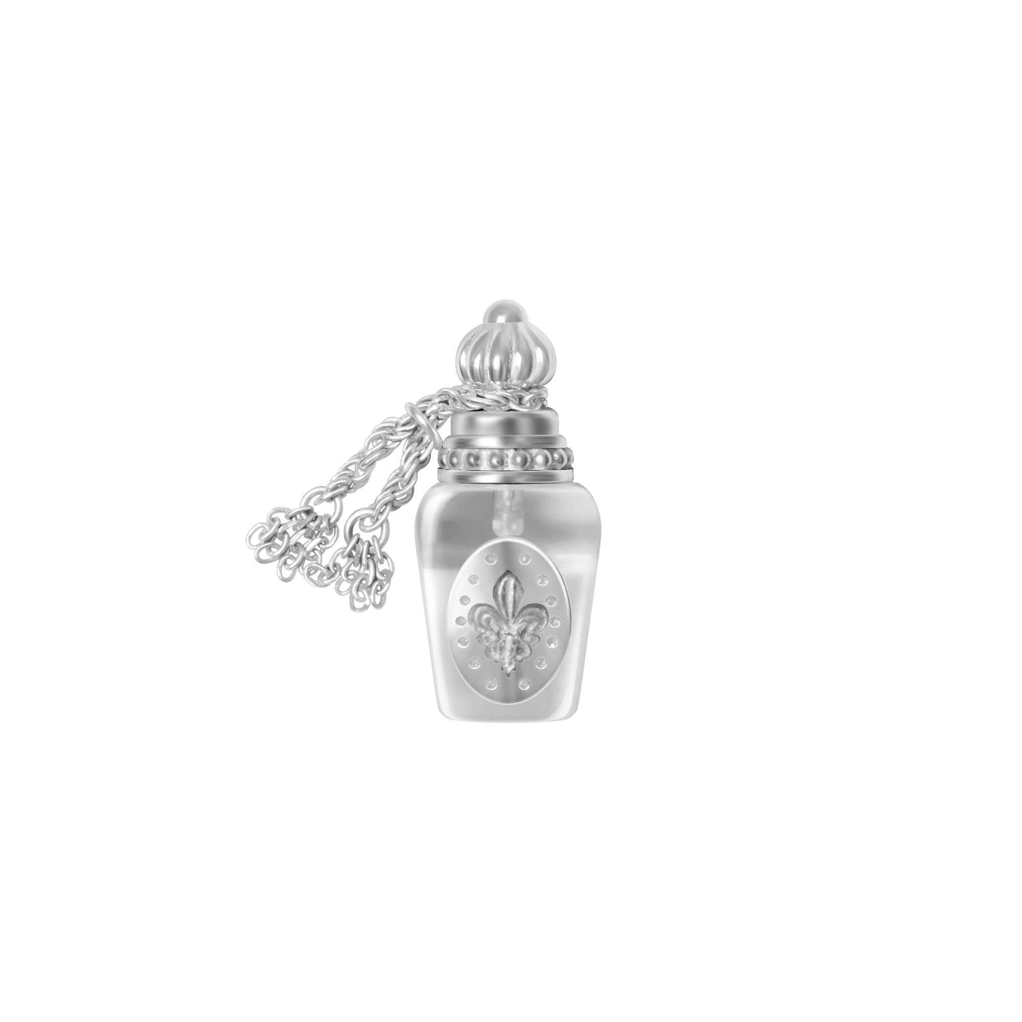 Clear Perfume Bottle Necklace