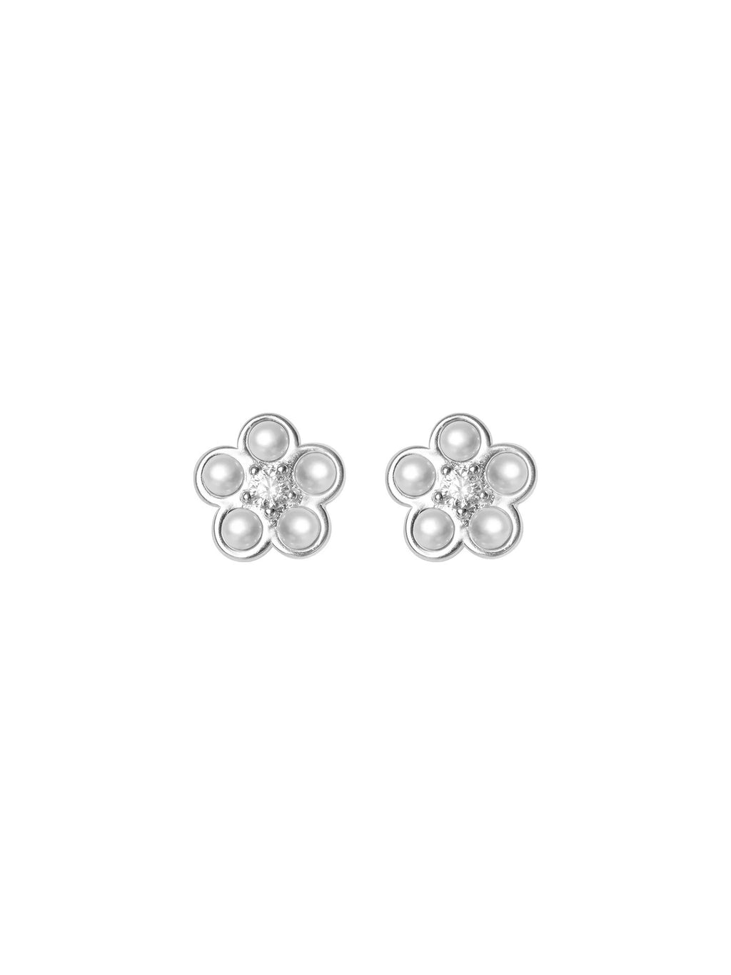 Matte Pearl Blossom Earrings