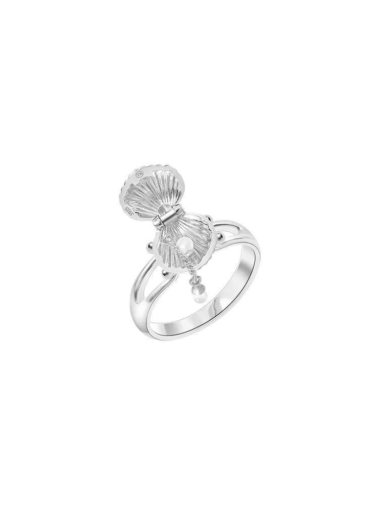 Mini Shell Locket Ring