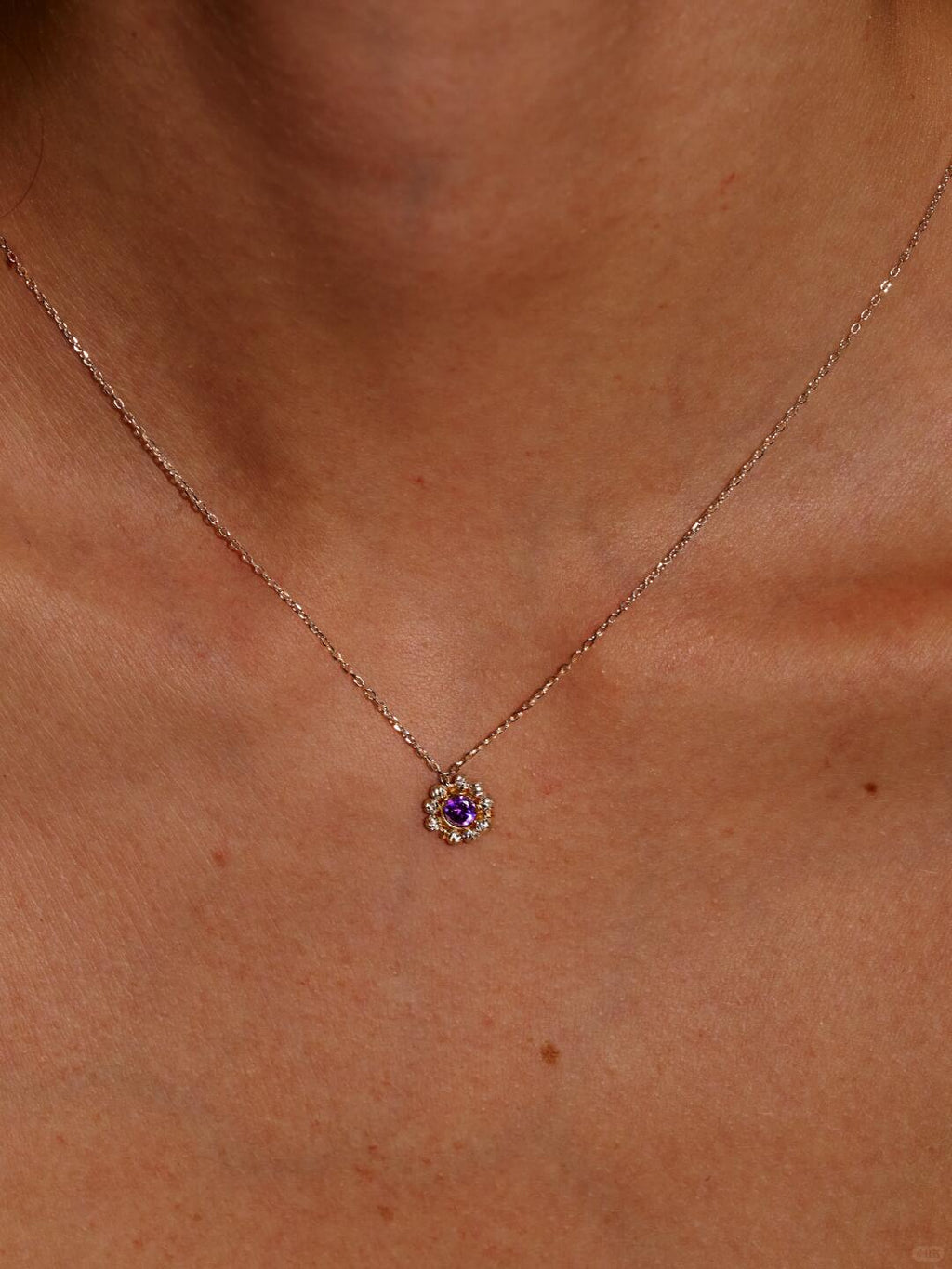 Oil Palette Silver Halo Necklace