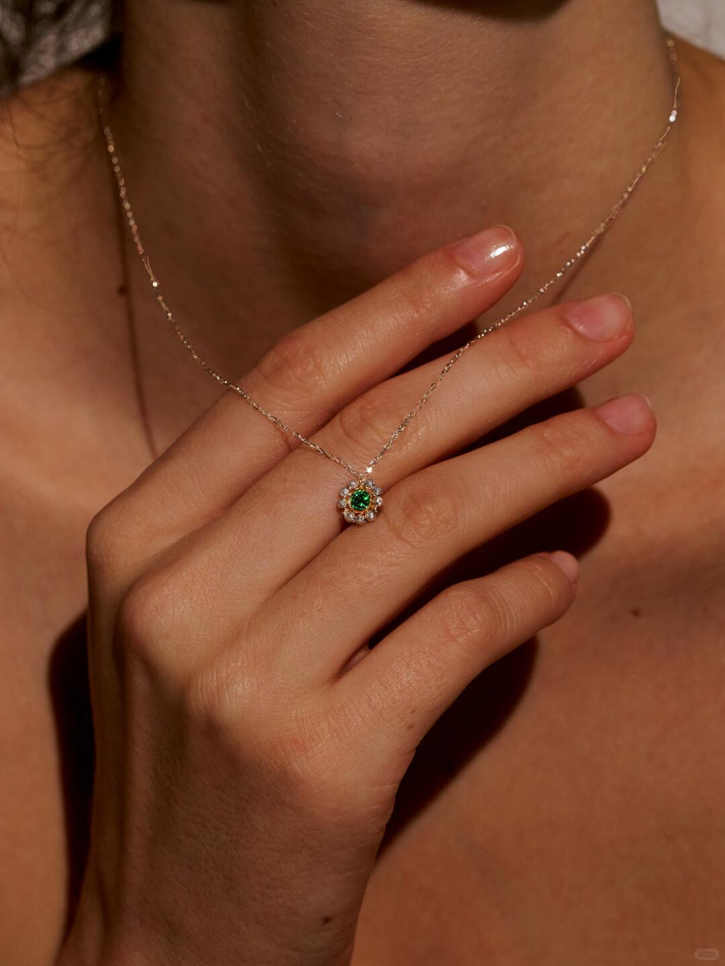 Oil Palette Silver Halo Necklace