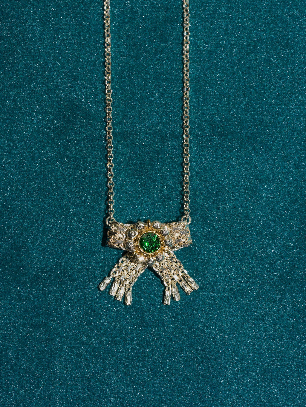 Oil Palette Bow Necklace