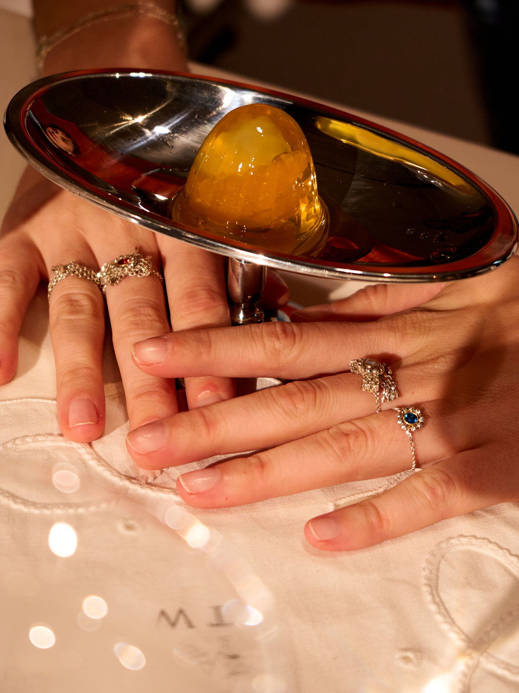 Oil Palette Halo Ring