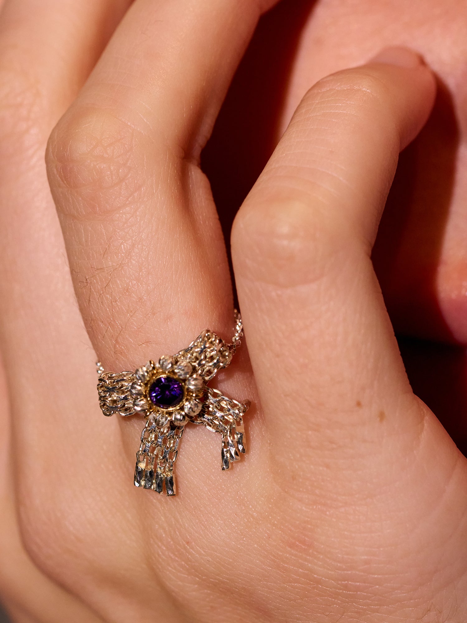 Oil Palette Bow Ring