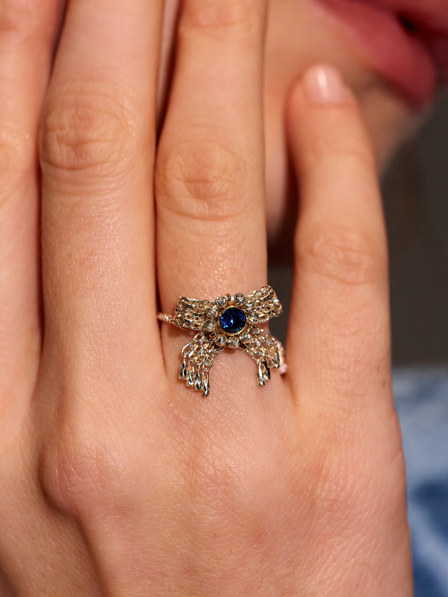 Oil Palette Bow Ring