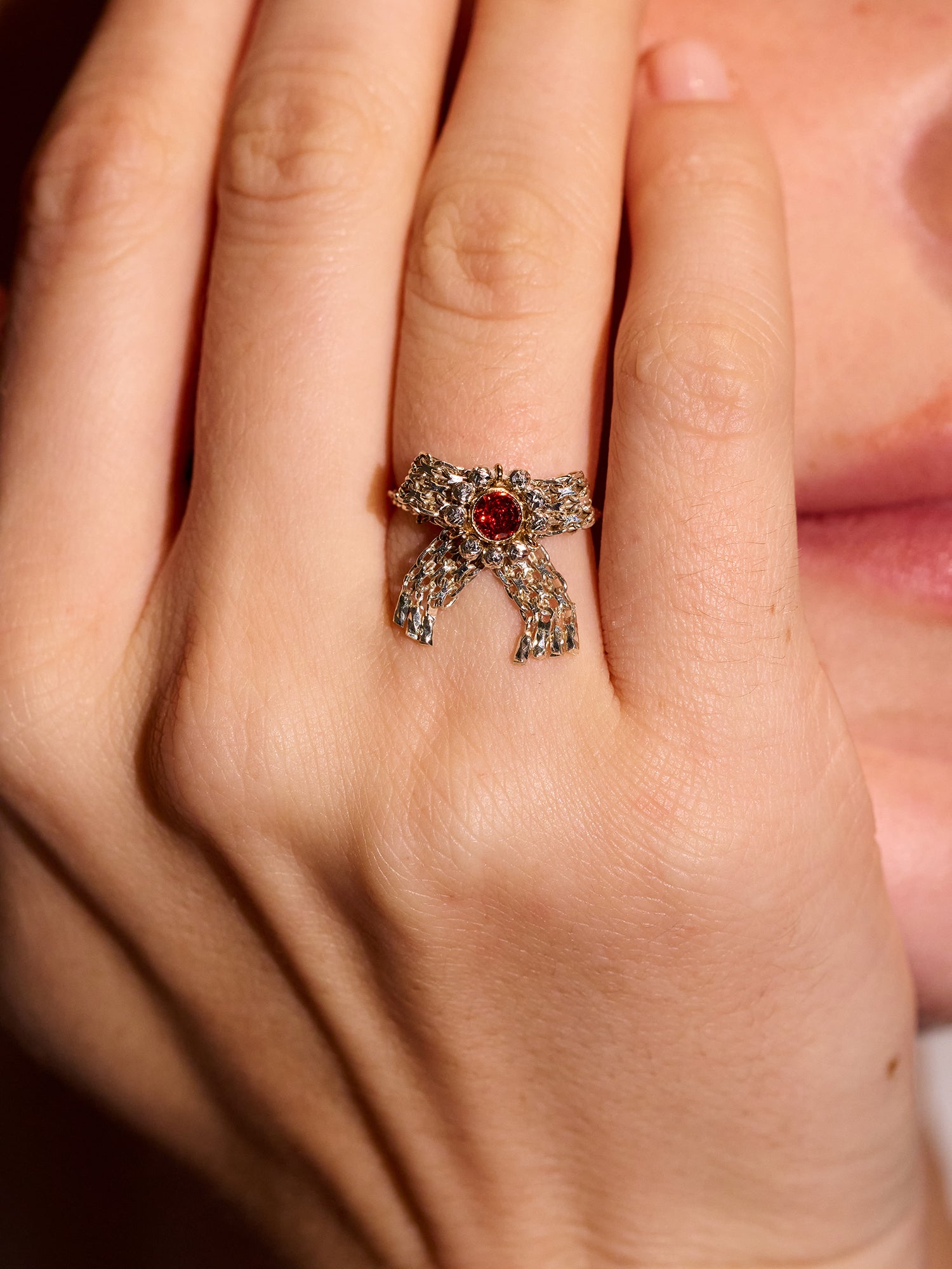 Oil Palette Bow Ring