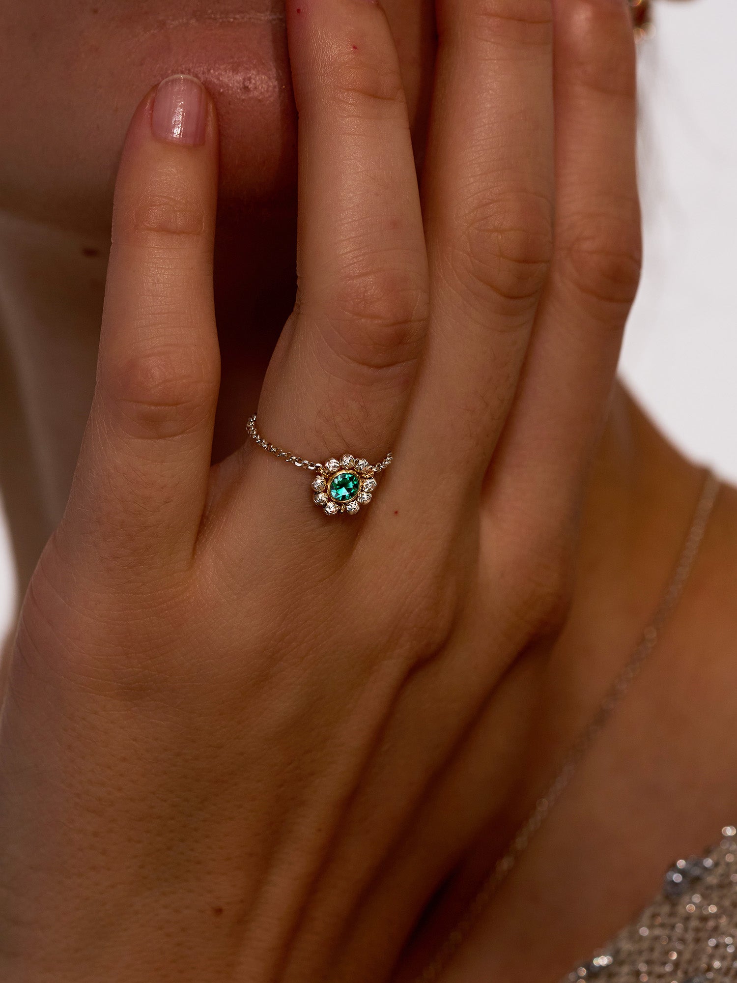 Oil Palette Halo Ring