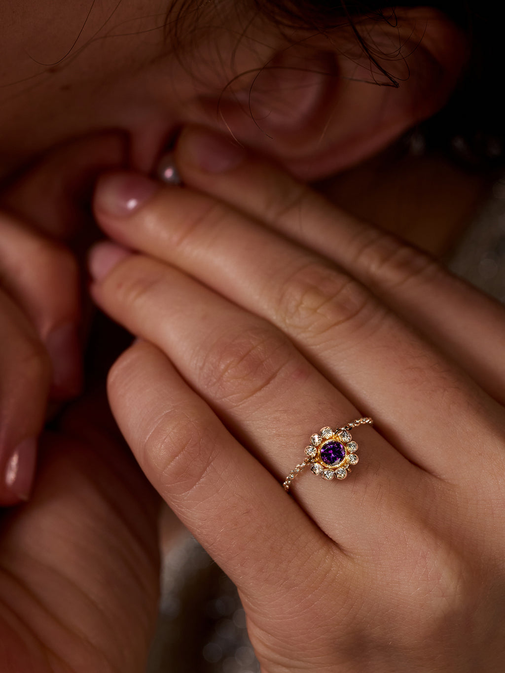 Oil Palette Halo Ring