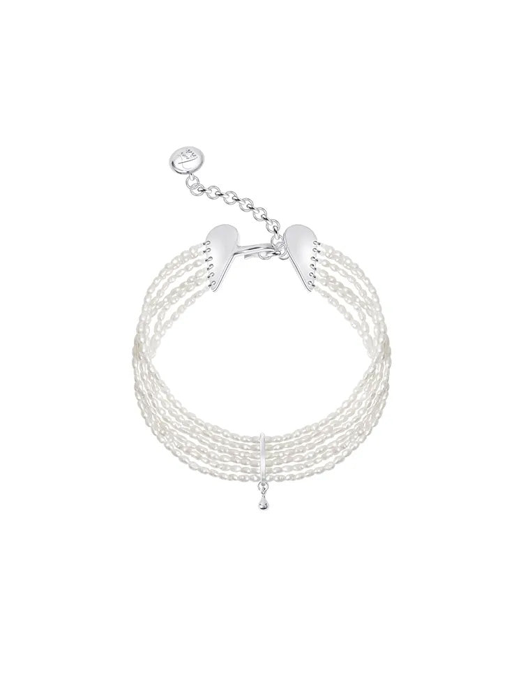 S925 Silver Six-Layer Pearl Bracelet