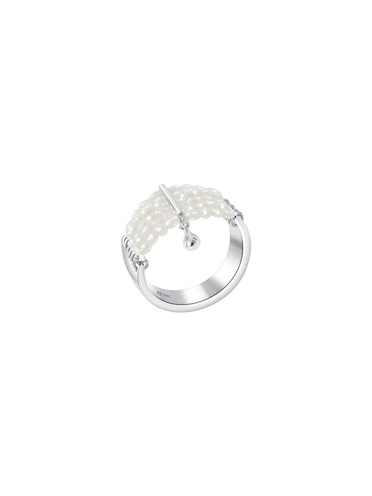S925 Silver Six-Layer Pearl Ring