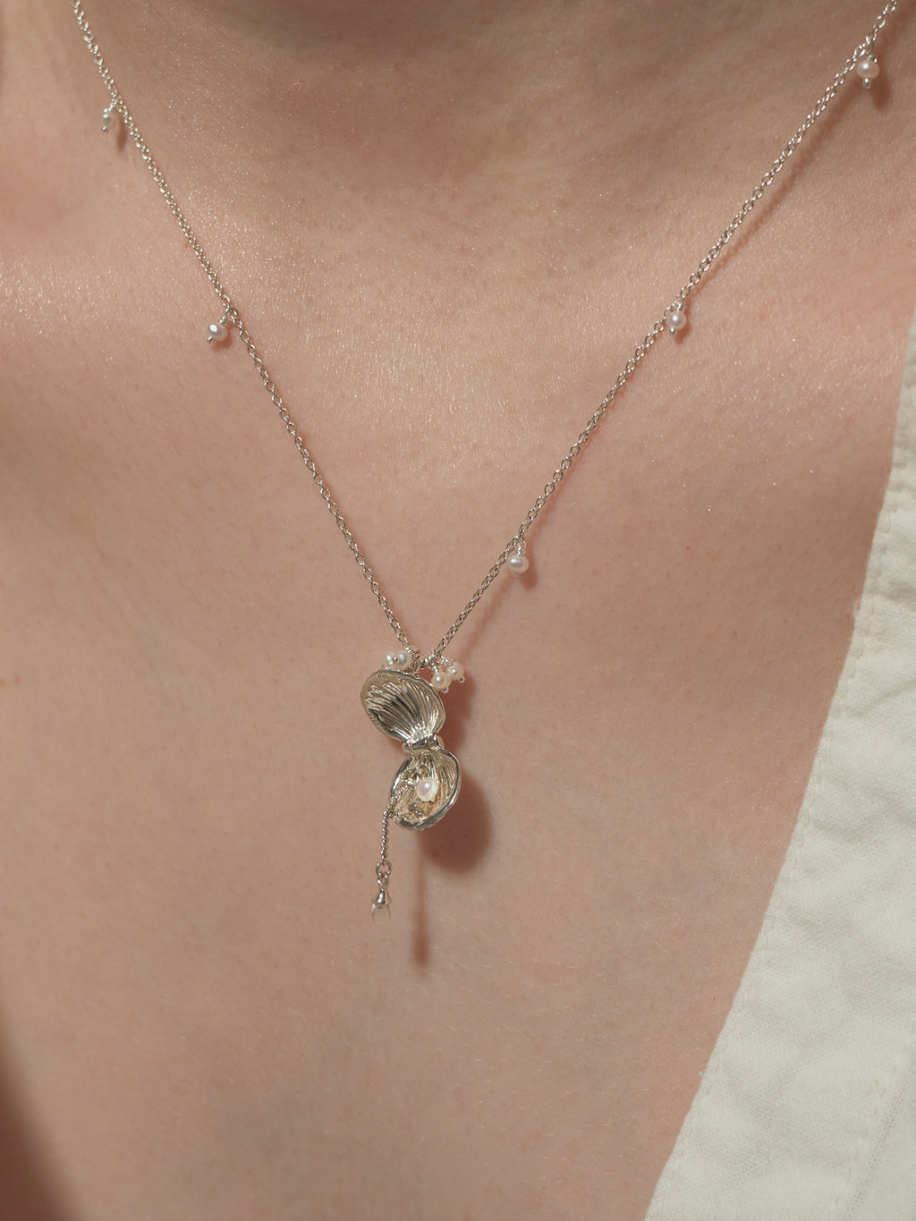 Mini Shell Locket Necklace