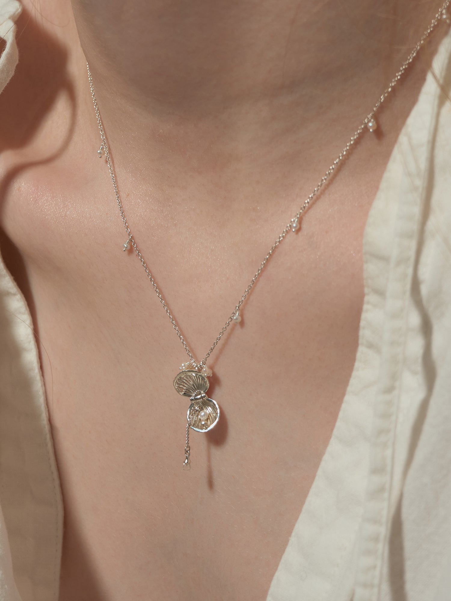 Mini Shell Locket Necklace
