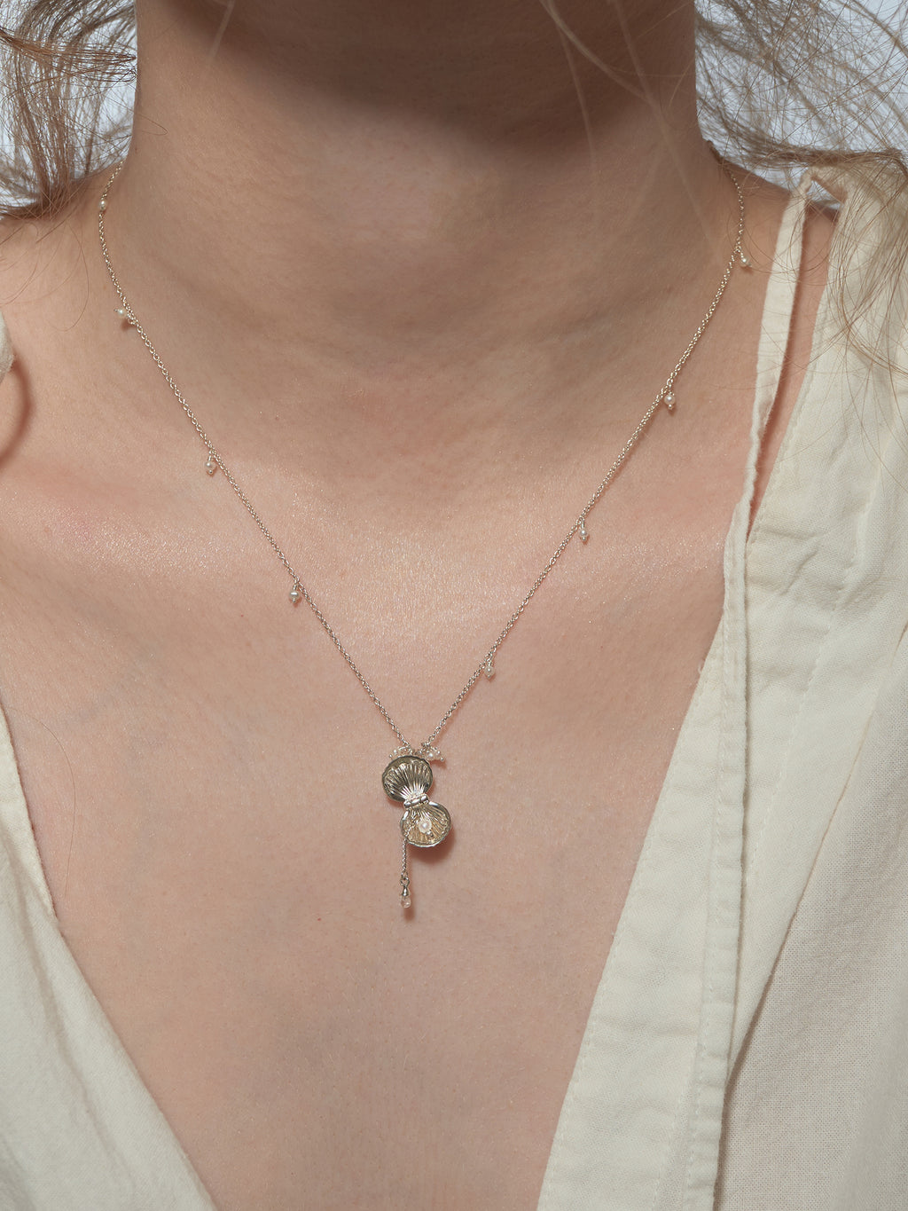 Mini Shell Locket Necklace