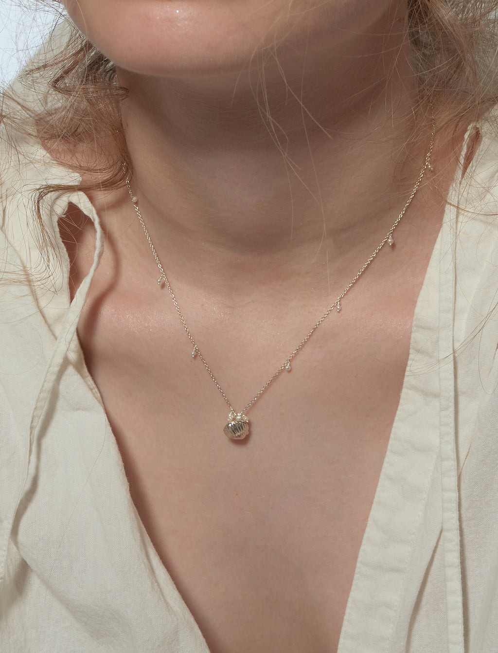 Mini Shell Locket Necklace