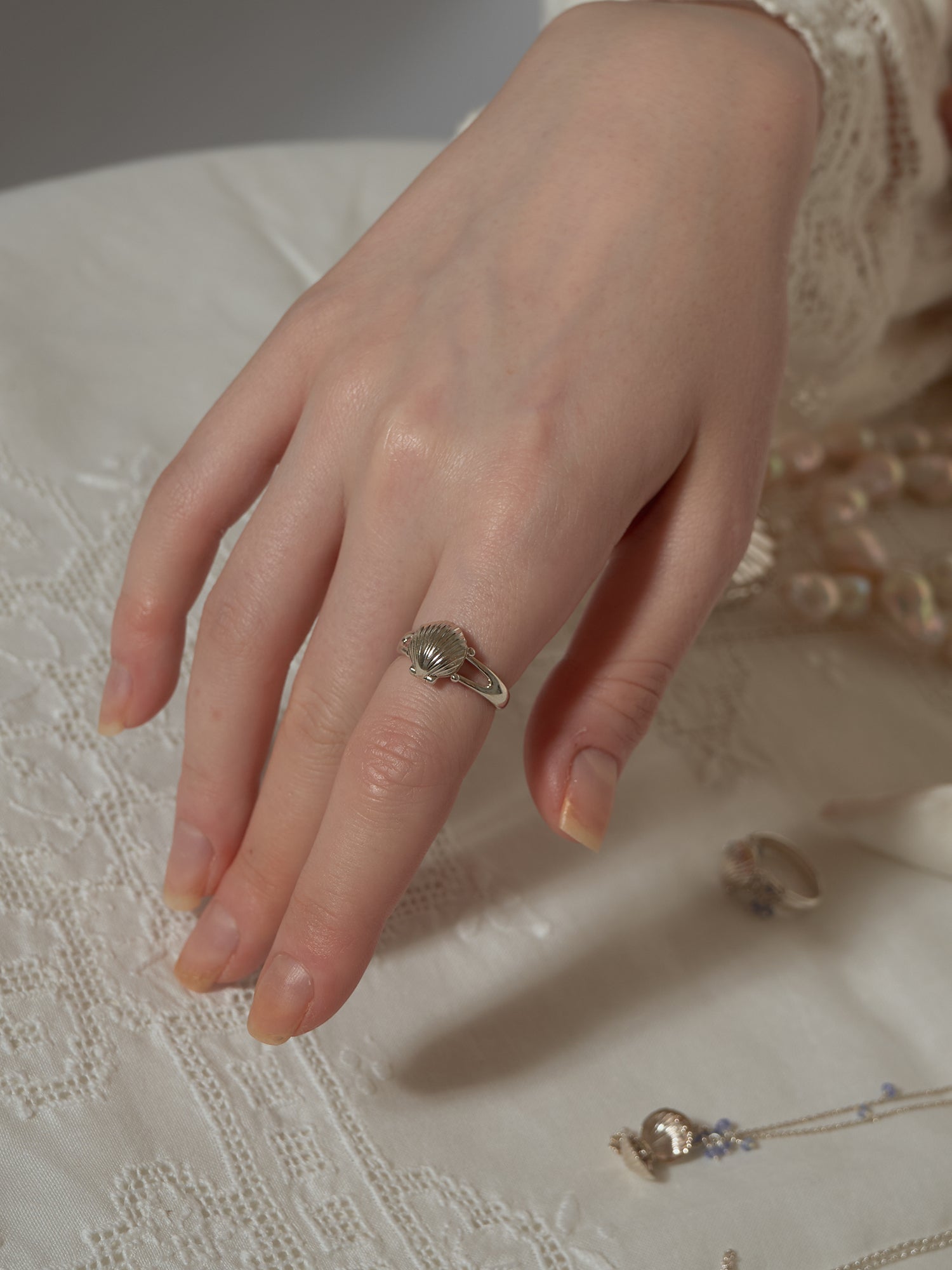 Mini Shell Locket Ring