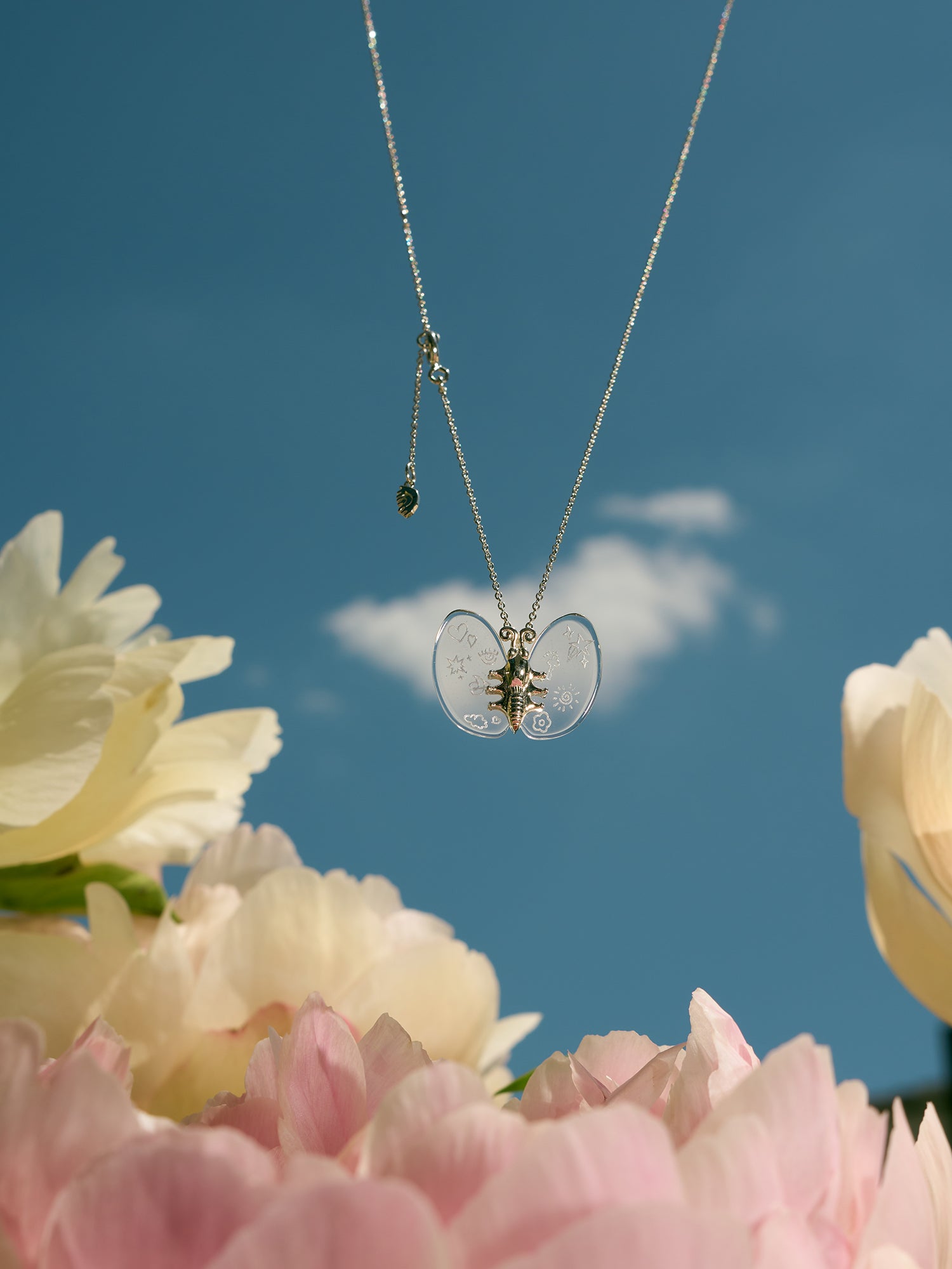 Butterfly Necklace with Crystal Wings