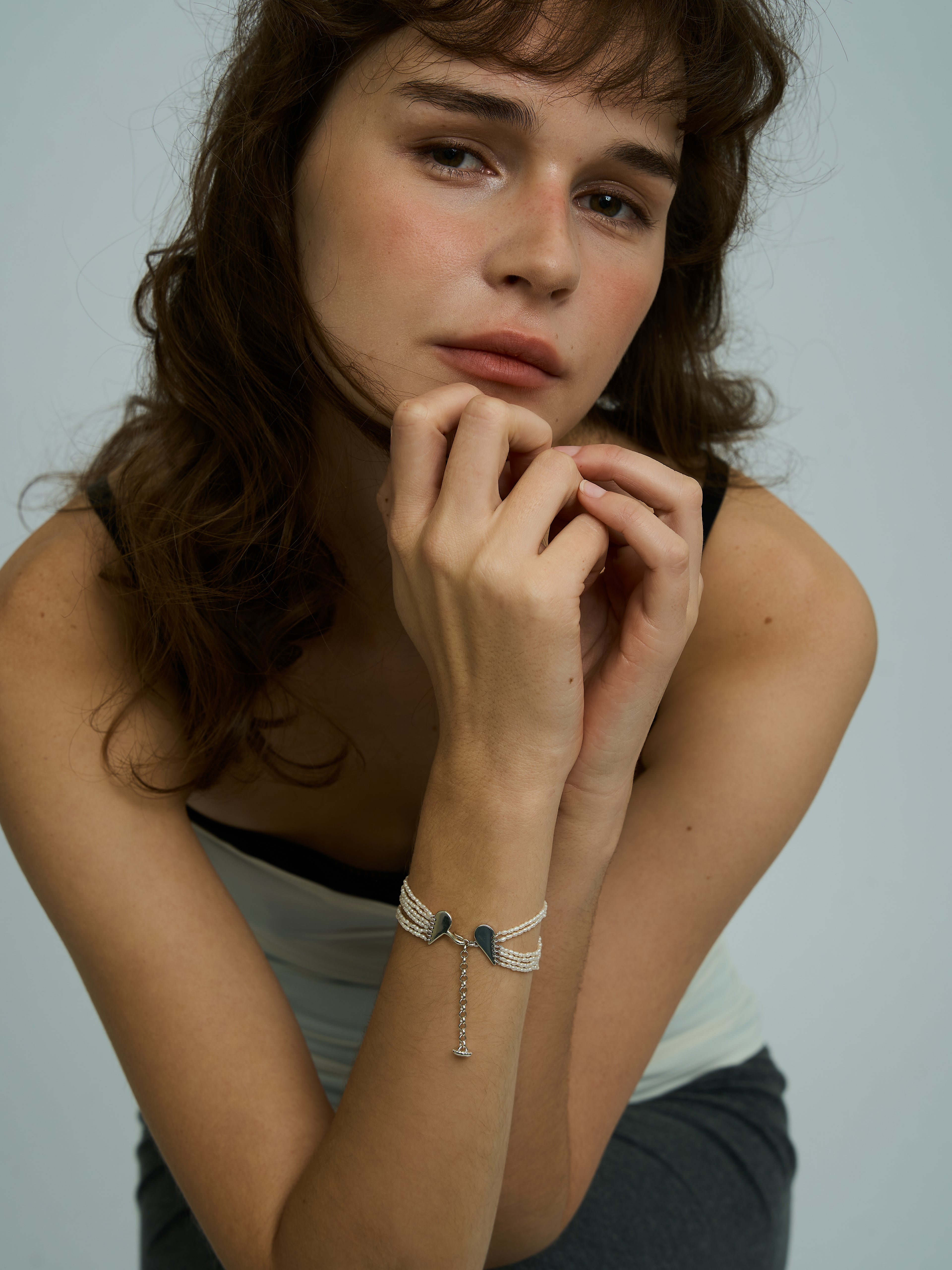 S925 Silver Six-Layer Pearl Bracelet