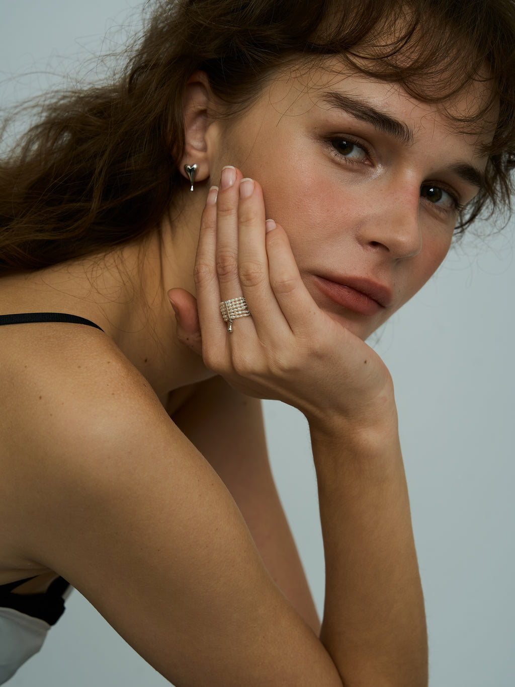 S925 Silver Six-Layer Pearl Ring