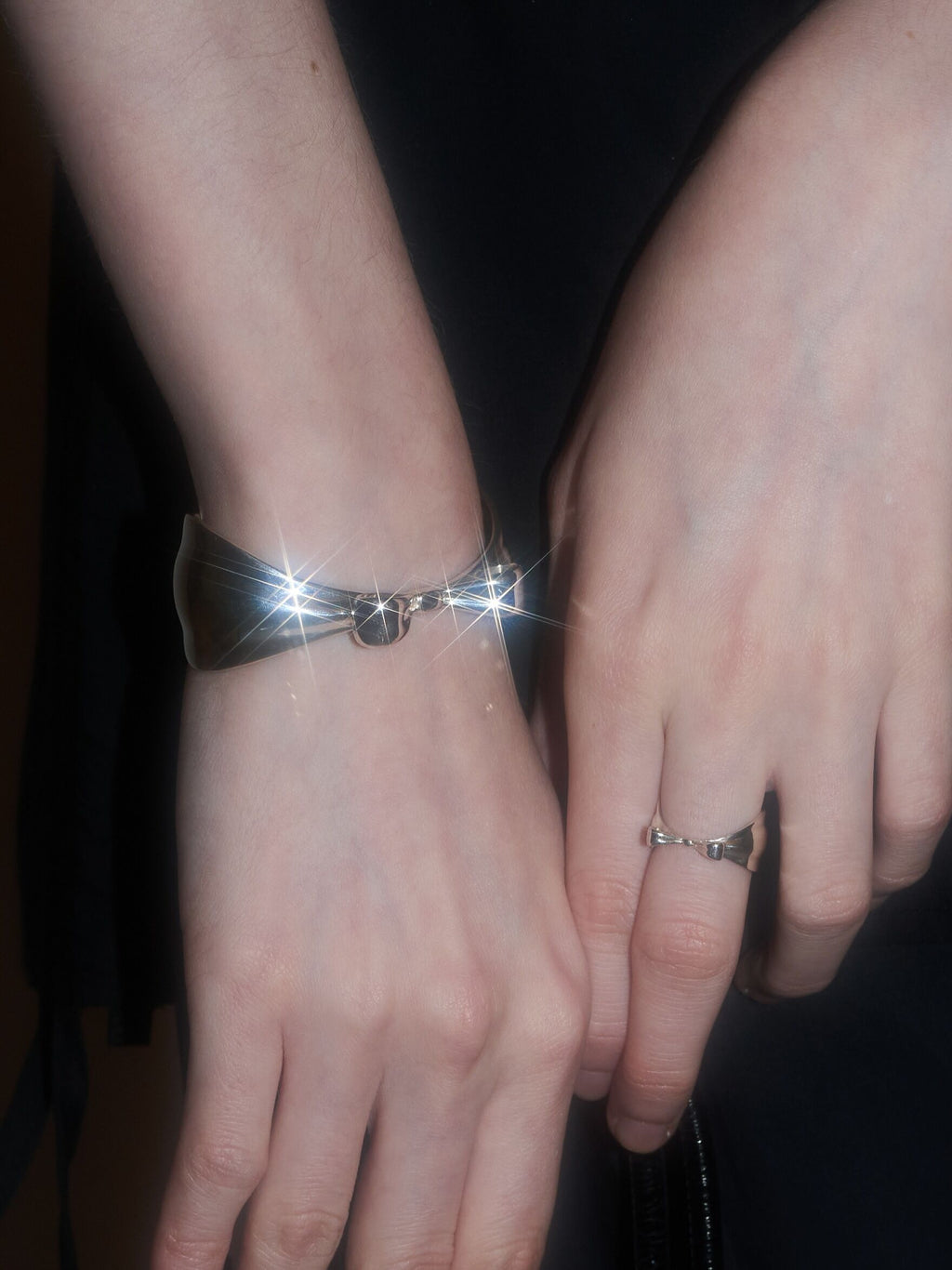 Silver Bowtie Bangle