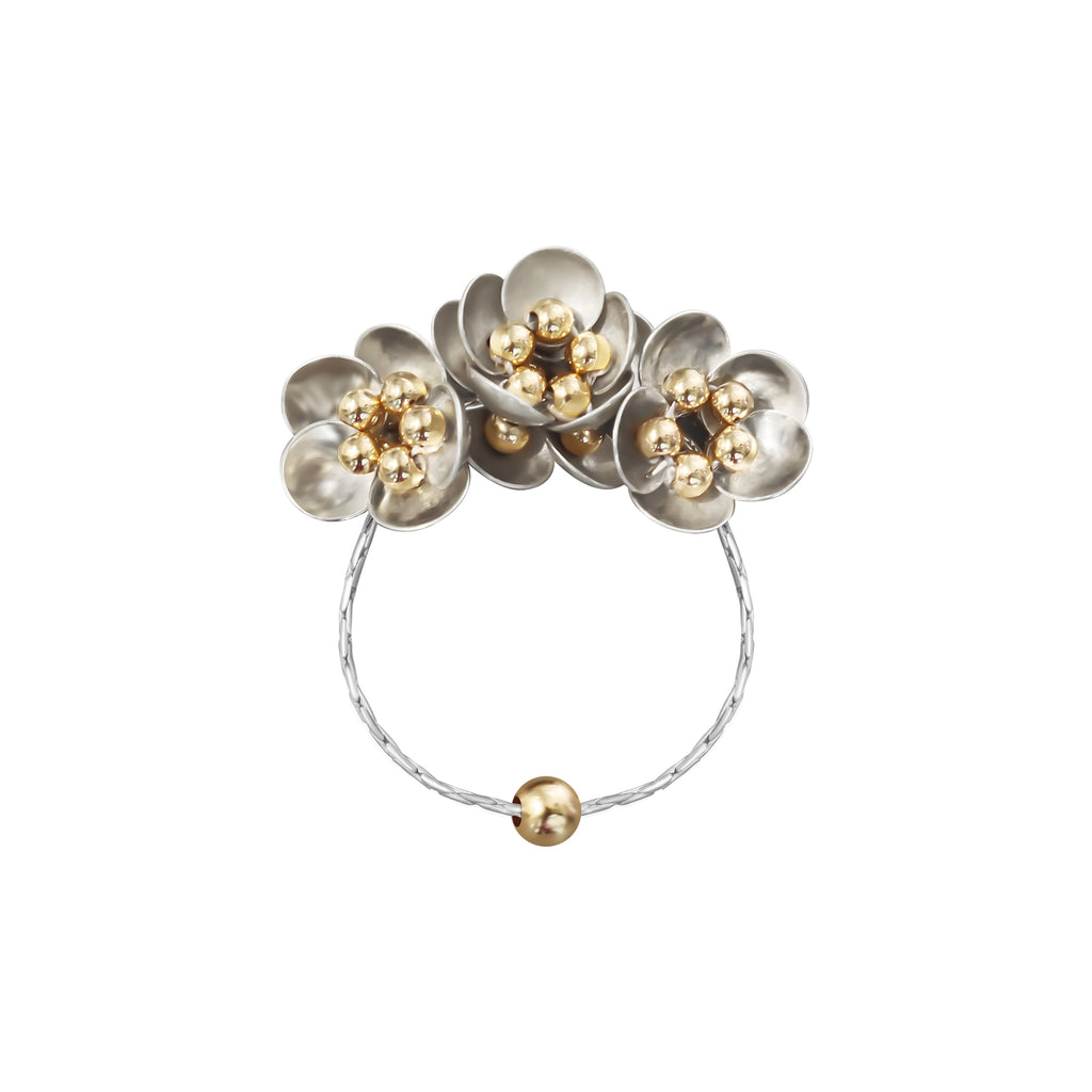 Triple Flower Ring