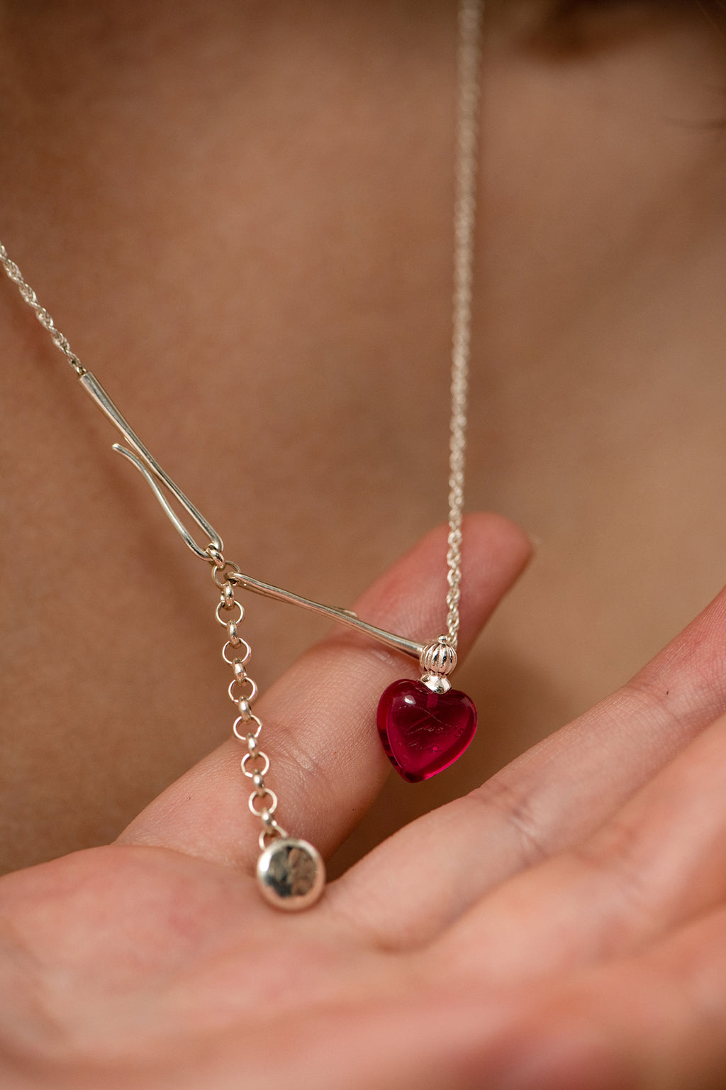Heart in a Bottle Necklace