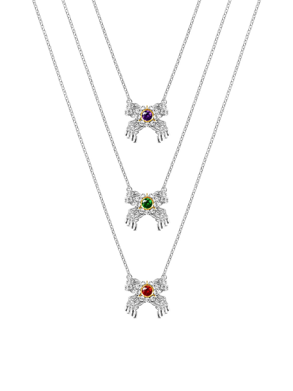 Oil Palette Bow Necklace