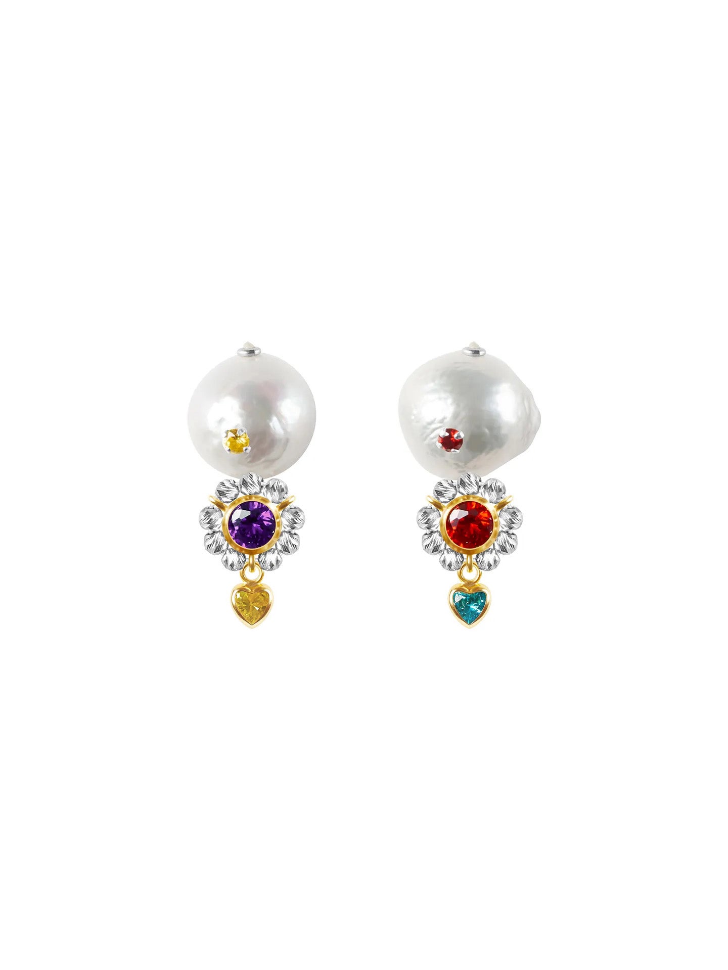 Oil Palette Luster Pearl Earrings